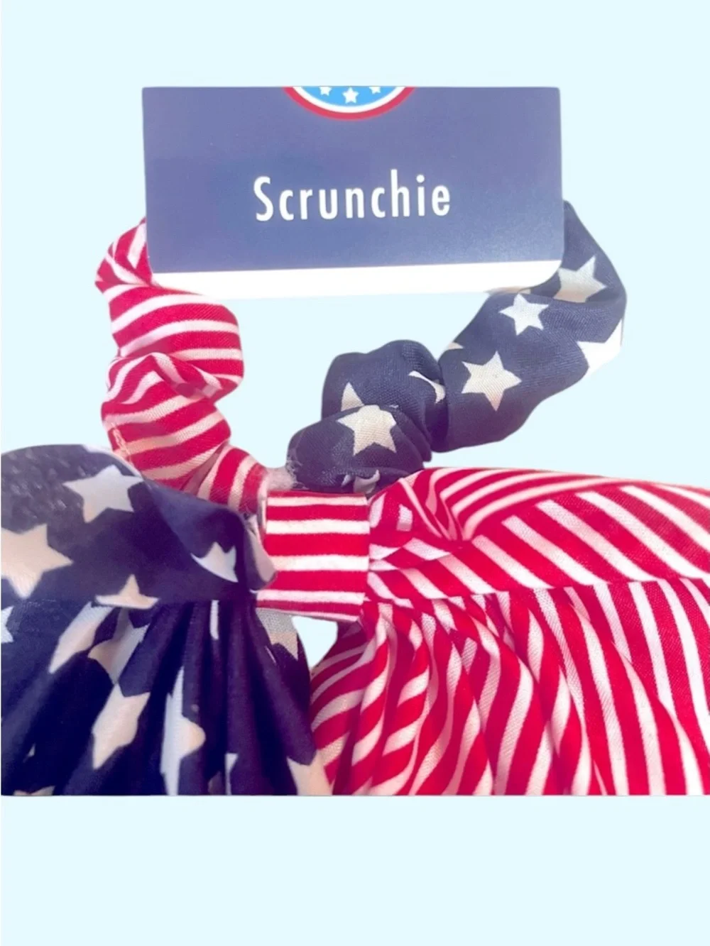 Patriotic Head / Hair Band ~ Scrunchie Ribbon 4th of July Red White Blue NEW NWT
